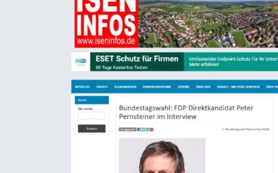 Interview unseres Kandidaten in Isen Infos