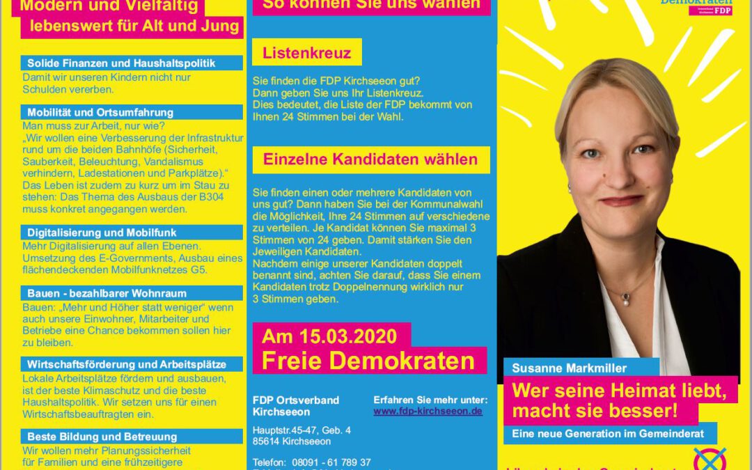 FDP Kirchseeon – unser Flyer ist da!