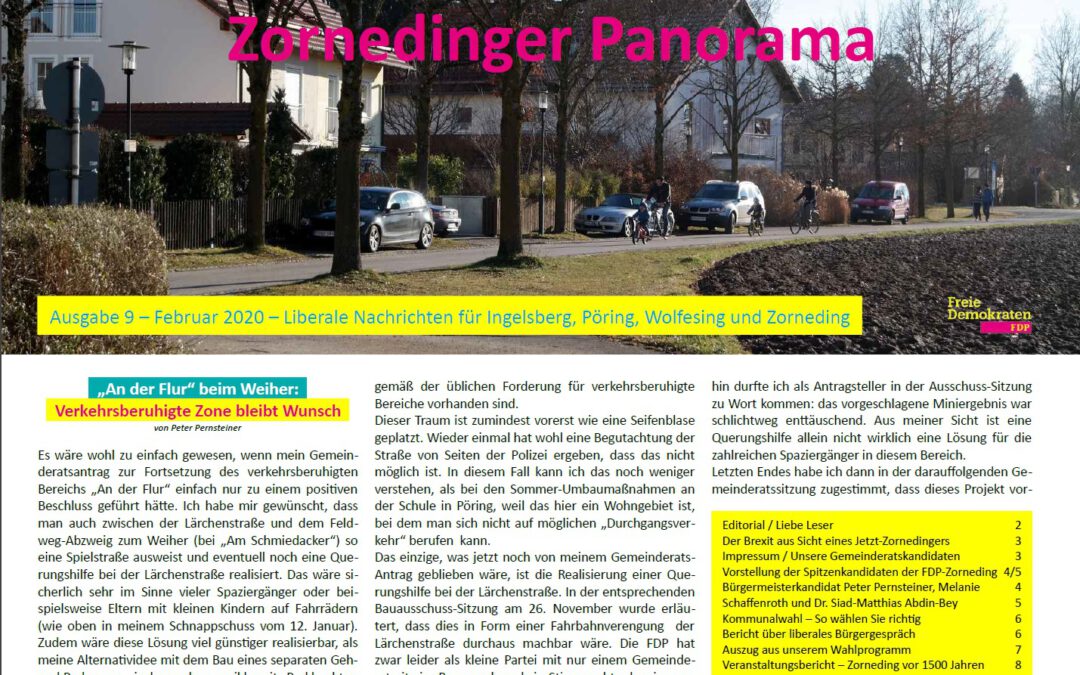 Zornedinger Panorama – Ausgabe 9 ist jetzt erschienen