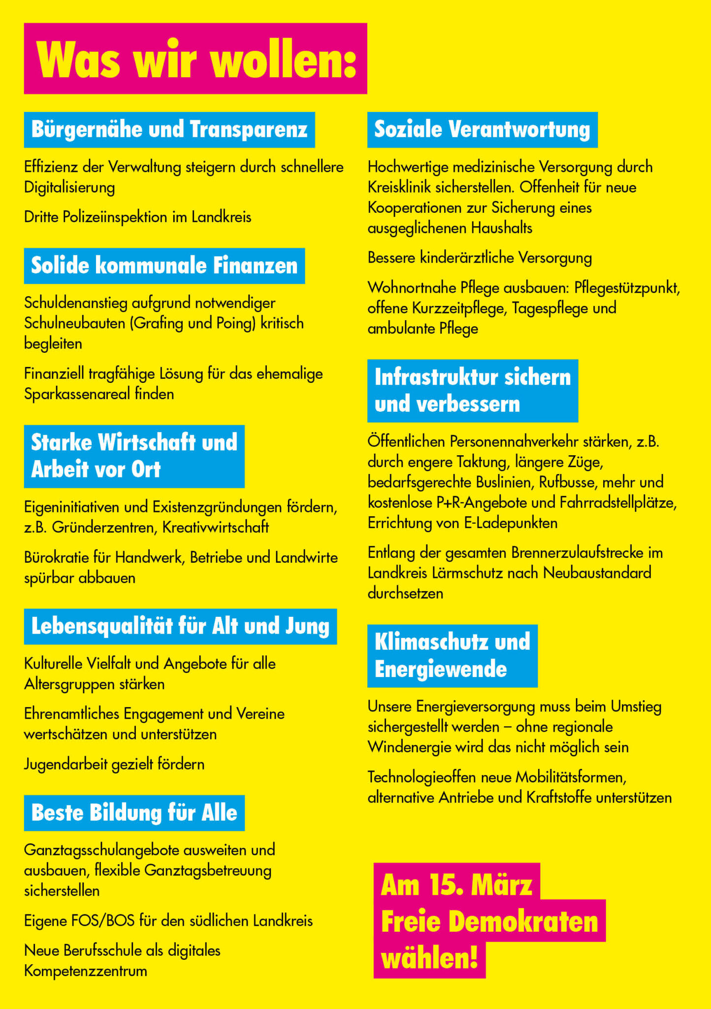 Wofür die FDP im Kreistag steht – FDP Kreisverband Ebersberg