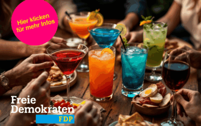 Dinner, Drinks & Diskussionen – der liberale Treff für alle, die gerne diskutieren und netzwerken am 1.10.2025