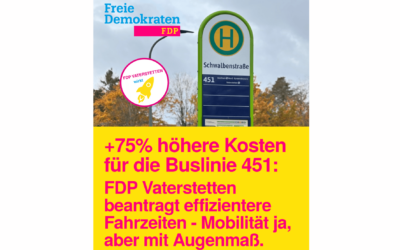 FDP Vaterstetten beantragt effizientere Fahrzeiten für Buslinie 451