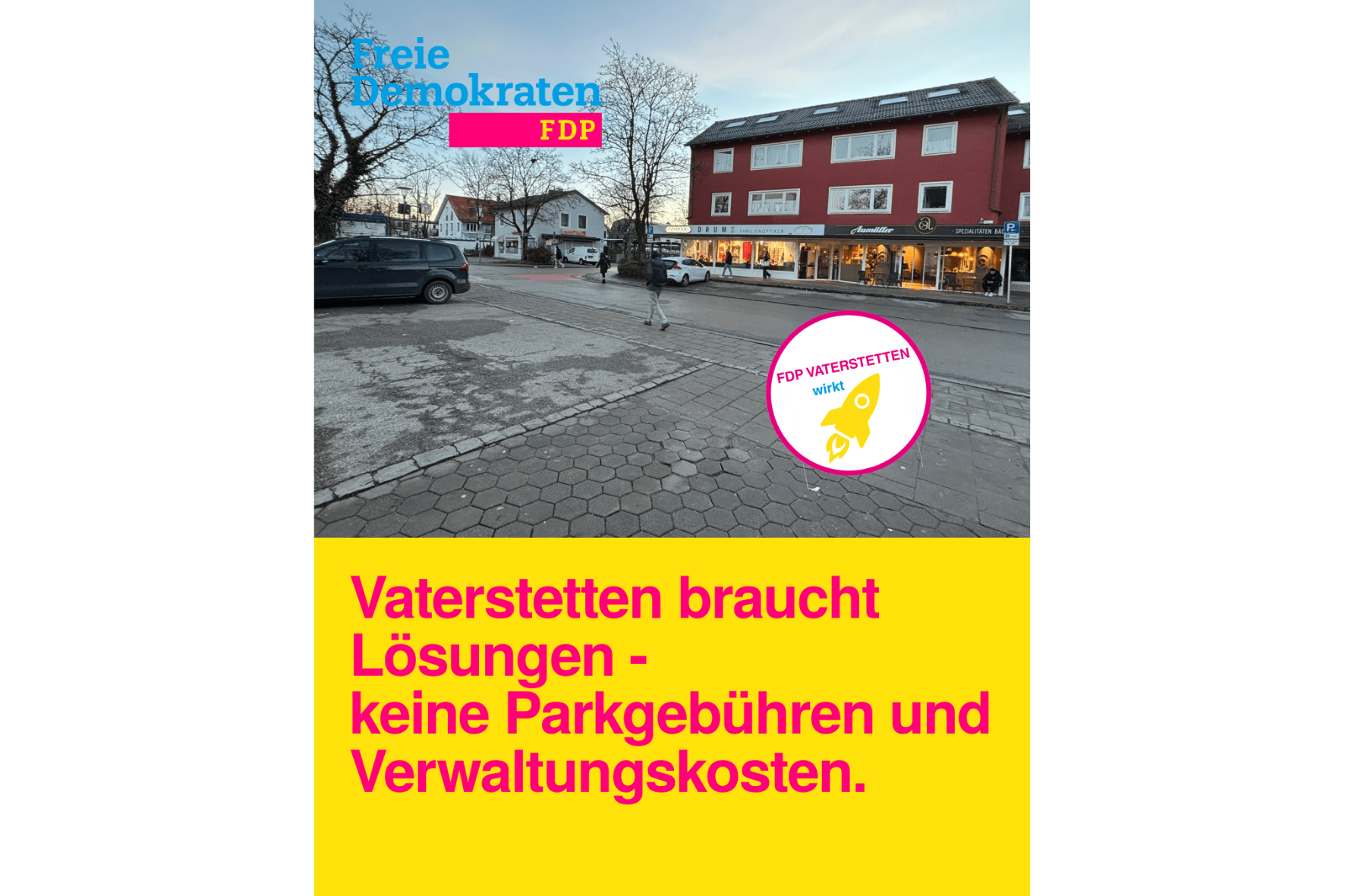 FDP Vaterstetten gegen Parkgebühren am Bahnhof und Verwaltungskosten