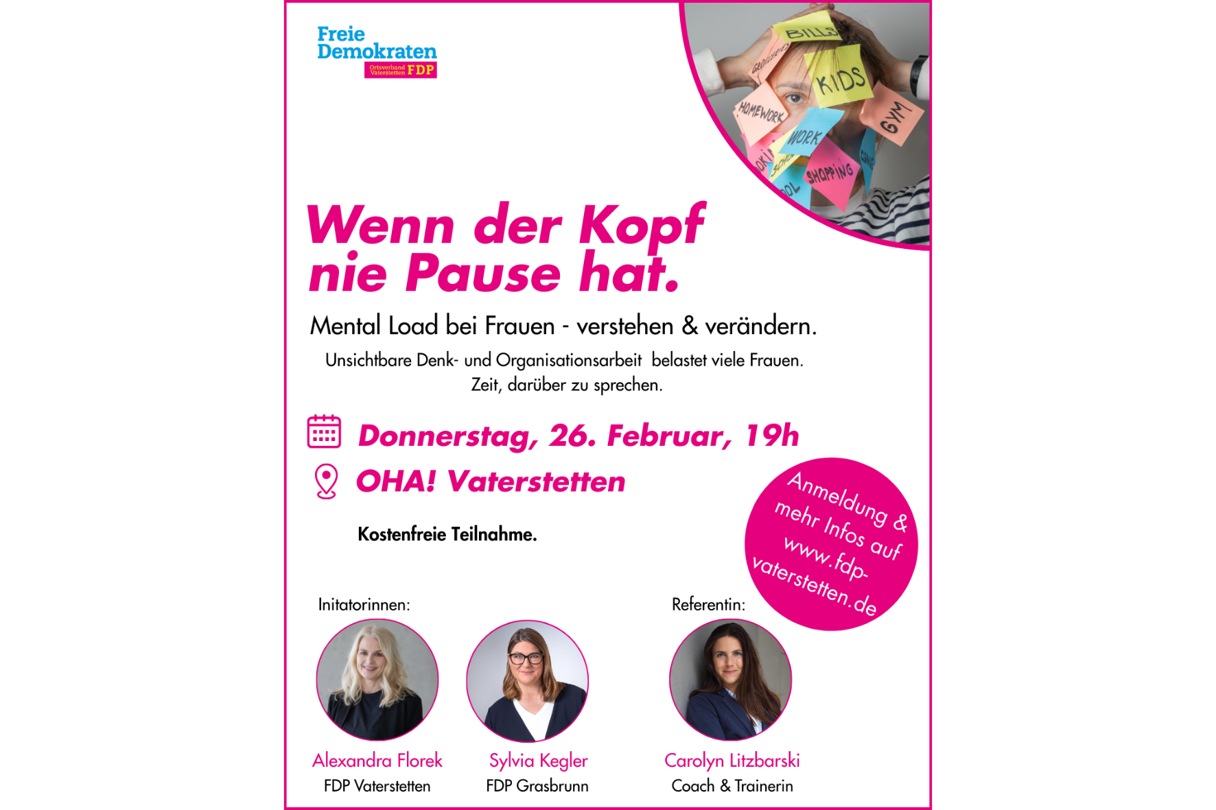 Wenn der Kopf nie Pause hat. Mental Load bei Frauen verstehen & verändern.
